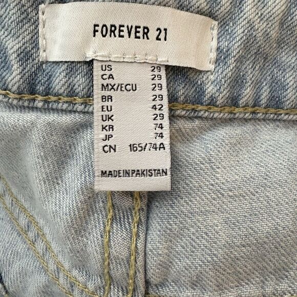 Forever 21  Wide Leg High Rise Light Wash Jeans Womens Size 29 NWT New - Picture 5 of 8